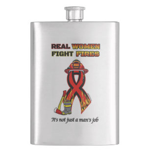 REAL WOMEN FIGHT FIRES FLASK