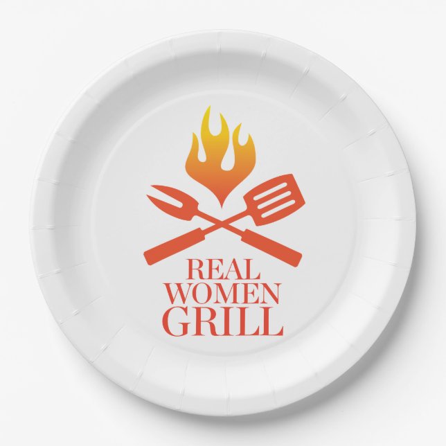 Real Women Grill Paper Plates (Front)