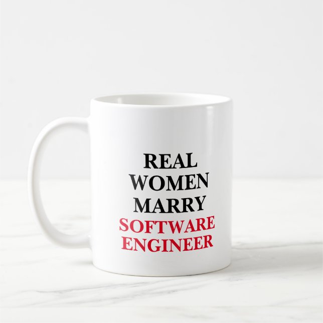 Real Women Marry Software Engineers  Coffee Mug (Left)
