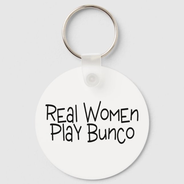 Real Women Play Bunco Keychain (Front)