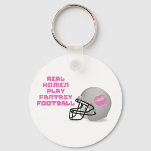 Real Women Play Fantasy Football Keychain