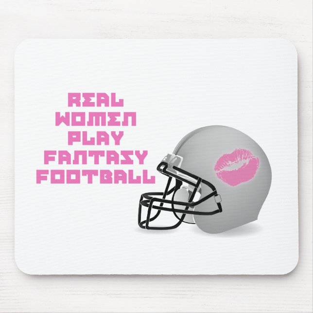 Real Women Play Fantasy Football Mouse Pad (Front)