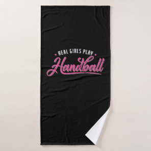 real women play handball bath towel