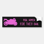 Real Women Ride Bumper Sticker at Zazzle