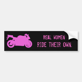 Real Women Ride Bumper Sticker