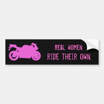 Real Women Ride Bumper Sticker by Girlson2s at Zazzle
