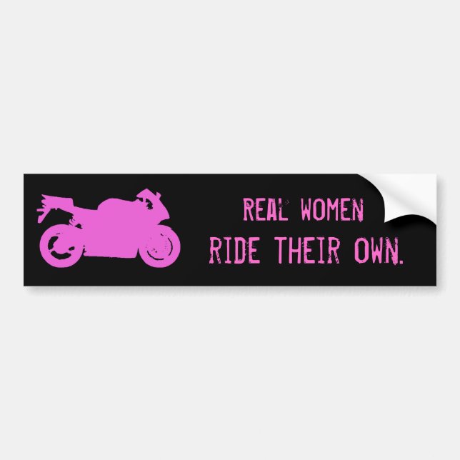 Real Women Ride Bumper Sticker (Front)