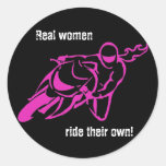 Real Women Ride Sticker at Zazzle