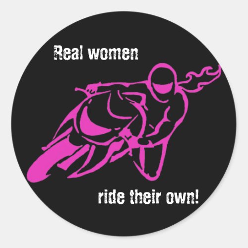 Real women ride sticker