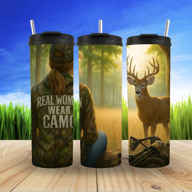 Real Women Wear Camo Thermal Tumbler (Creator Uploaded)