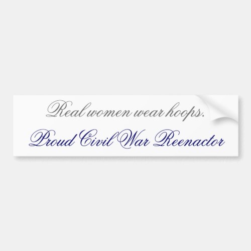 Real women wear hoops bumpersticker bumper sticker