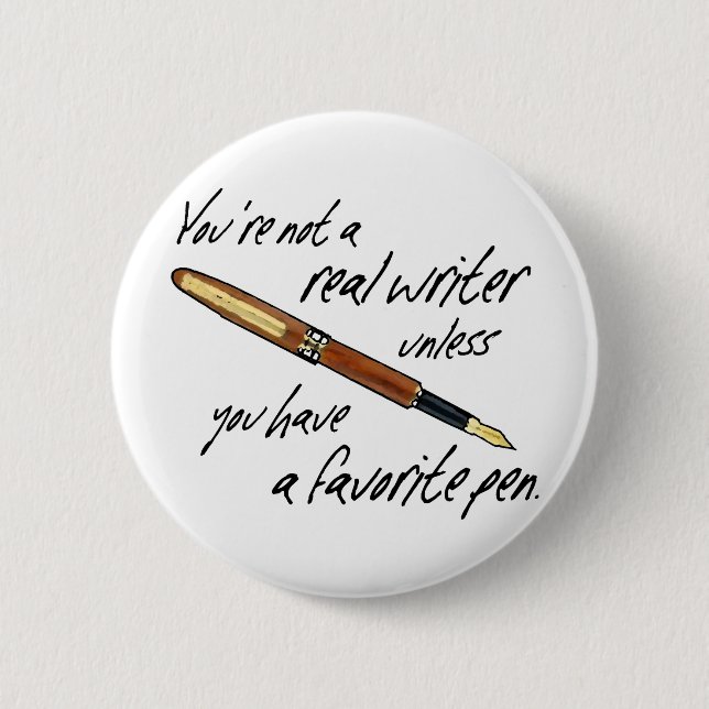 Real Writer Pinback Button (Front)
