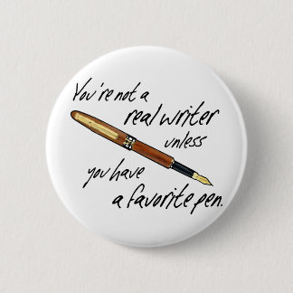 Real Writer Pinback Button