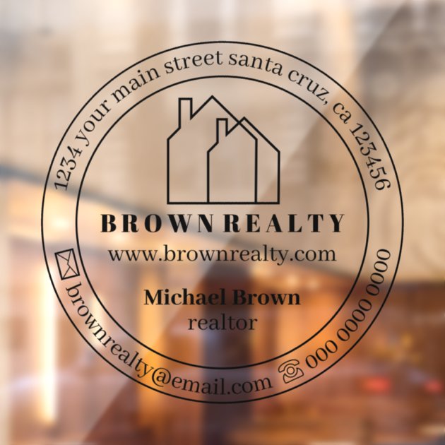 Realestate Office Window Cling