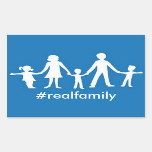 #realfamily Sticker, Traditional Marriage Values Rectangular Sticker