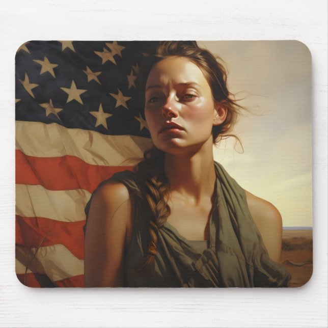 Realism American Girl Mouse Pad (Front)