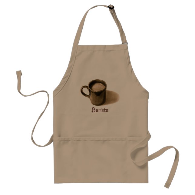 REALISM ART: MUG: COFFEE: BARISTA ADULT APRON (Front)