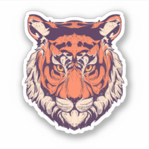 Realist Tiger Tigress Portrait With High Level Of Sticker