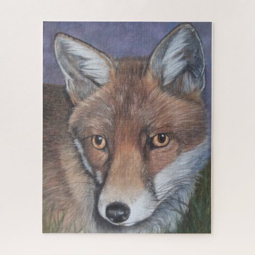 realist wildlife painting of red fox jigsaw puzzle