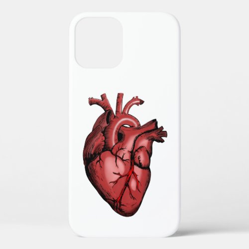 Realistic Anatomical Heart Image iPhone 12 Case