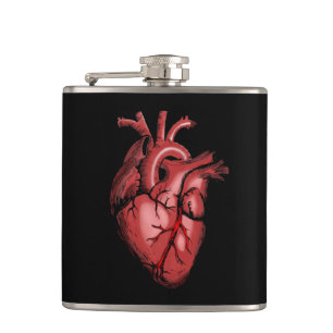 Realistic Anatomical Heart Image Flask