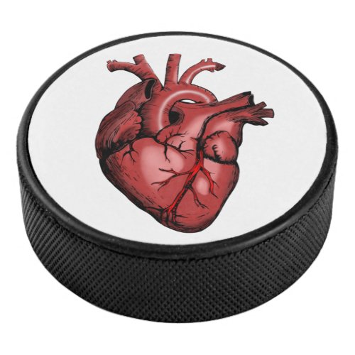 Realistic Anatomical Heart Image Hockey Puck