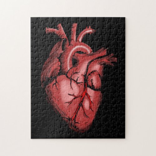 Realistic Anatomical Heart Image Jigsaw Puzzle