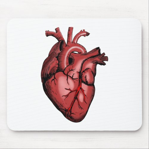 Realistic Anatomical Heart Image Mouse Pad