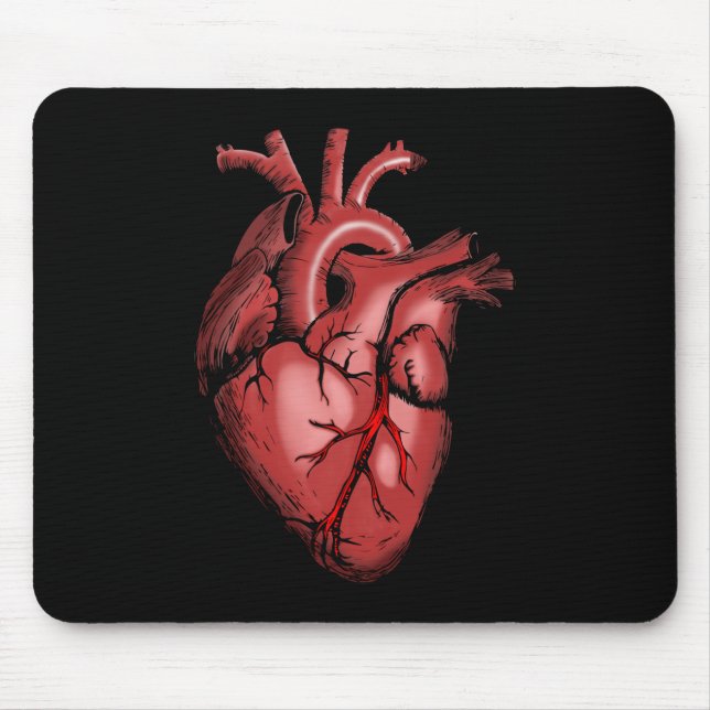 Realistic Anatomical Heart Image Mouse Pad (Front)