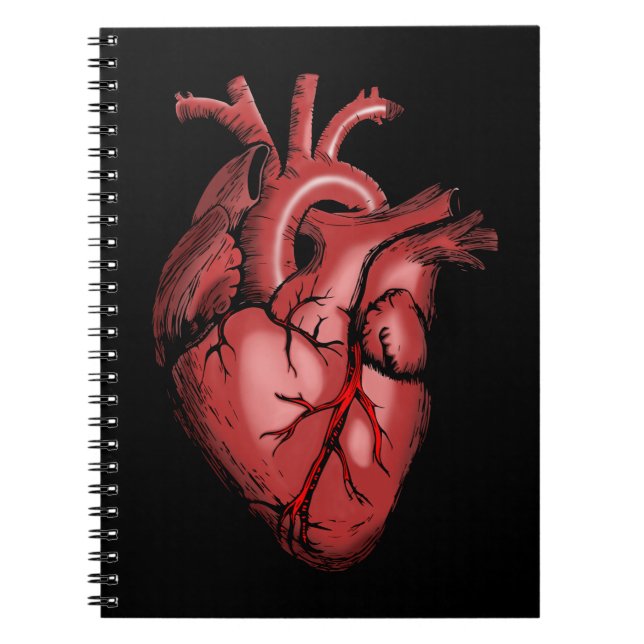 Realistic Anatomical Heart Image Notebook (Front)