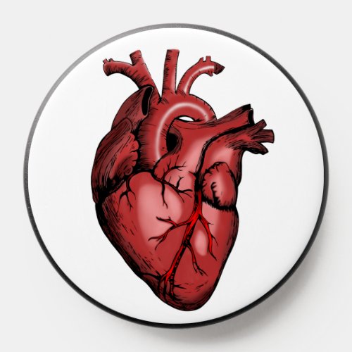 Realistic Anatomical Heart Image PopSocket