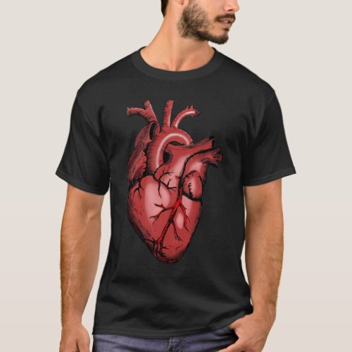 Realistic Anatomical Heart Image T_Shirt