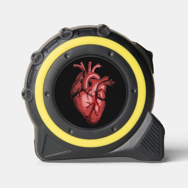 Realistic Anatomical Heart Image Tape Measure (Front)