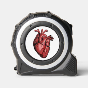 Realistic Anatomical Heart Image Tape Measure