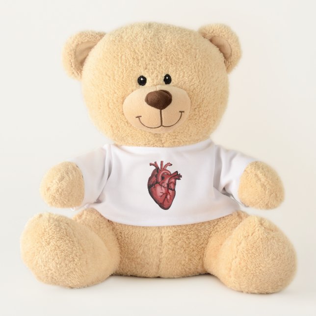 Realistic Anatomical Heart Image Teddy Bear (Front)