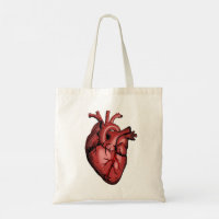 Anatomical Heart Tote Bag