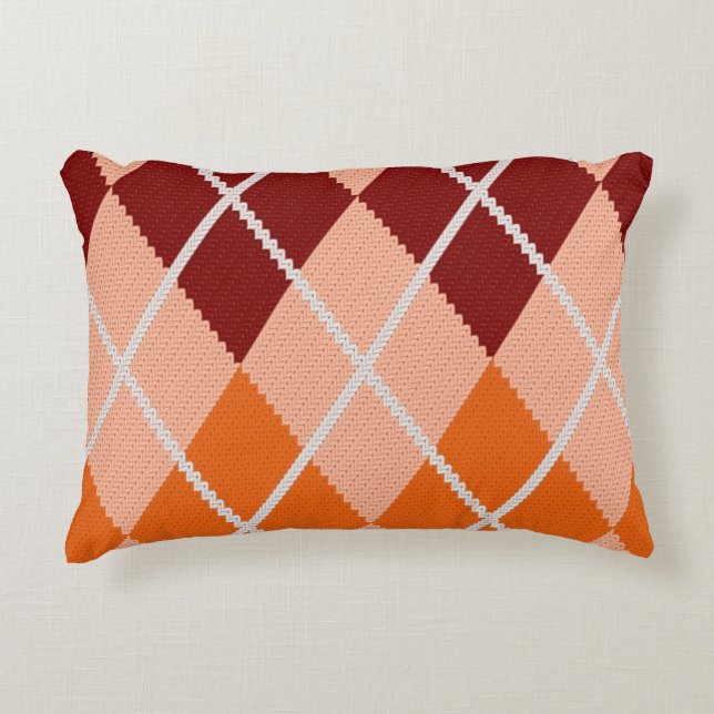 Realistic Argyle Cloth Accent Pillow (Front)