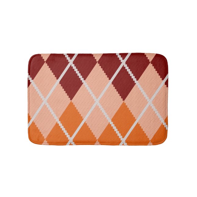Realistic Argyle Cloth Bathroom Mat (Front)