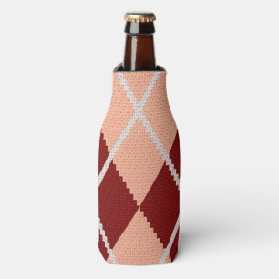 Realistic Argyle Cloth Bottle Cooler