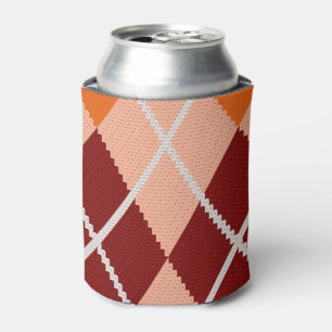 Realistic Argyle Cloth Can Cooler