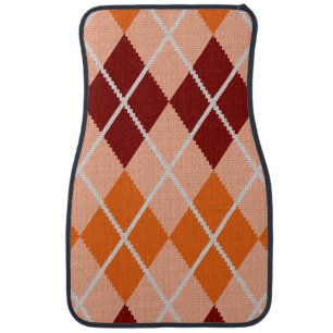 Realistic Argyle Cloth Car Floor Mat