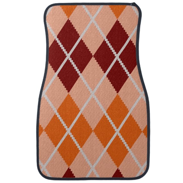 Realistic Argyle Cloth Car Floor Mat (Front)
