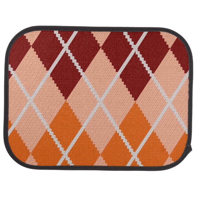 Realistic Argyle Cloth Car Mat (Rear)