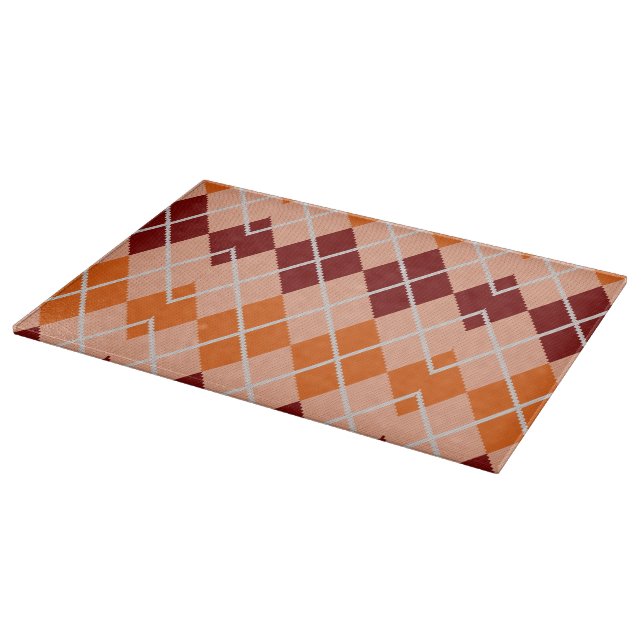 Realistic Argyle Cloth Cutting Board (Corner)