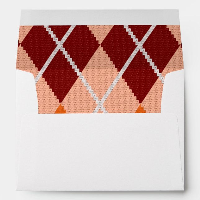Realistic Argyle Cloth Envelope (Back (Bottom))