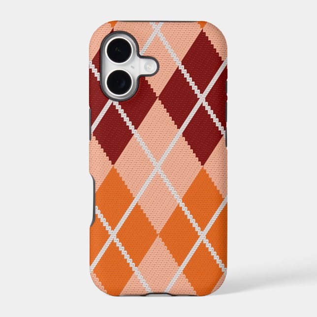 Realistic Argyle Cloth Iphone Case (Back)