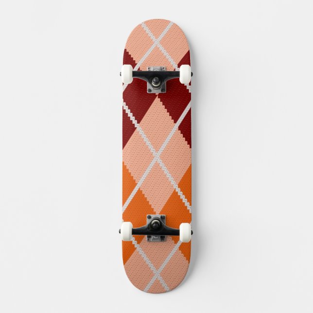 Realistic Argyle Cloth Skateboard Deck (Front)