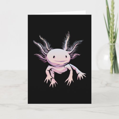 Realistic Axolotl Animal Card