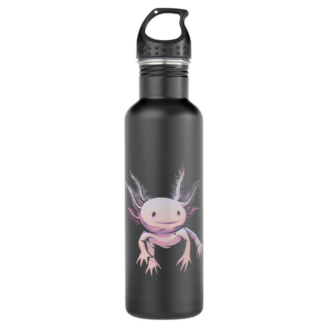 Realistic Axolotl Animal Stainless Steel Water Bottle (Front)