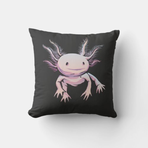 Realistic Axolotl Animal Throw Pillow
